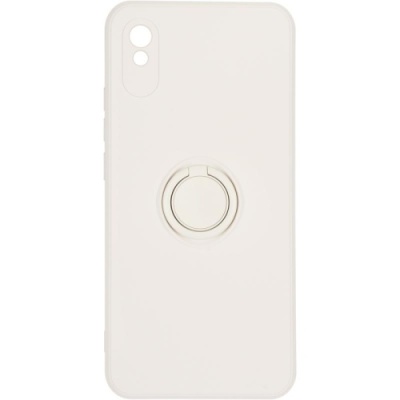 Купить силіконовий чохол soft silicone casevsmagnet ring для xiaomi redmi 9a - ivory white онлайн