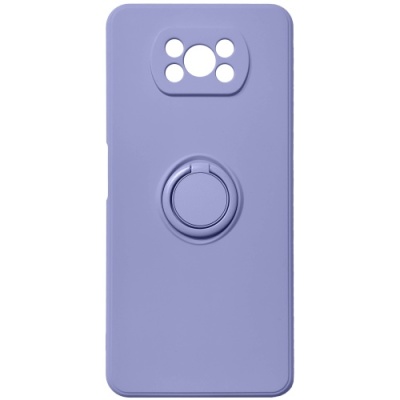 Купить силіконовий чохол soft silicone casevsmagnet ring для xiaomi poco x3/x3 pro - lavander онлайн