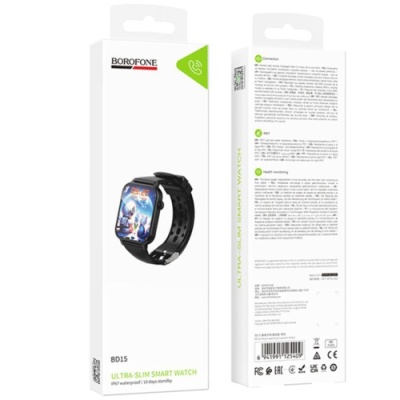 смарт-годинник borofone bd15 (call version) (чорний) 
