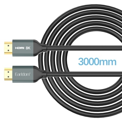 кабель hdmi earldom et-w30 hdmi-hdmi 8k/3m (чорний) 