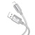 кабель borofone bx108 silicone usb - lightning 2.4a/1m (сірий) 