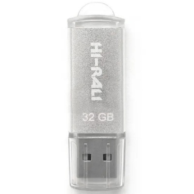 usb флеш-накопичувач hi-rali rocket 32gb (сталевий) 
