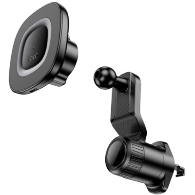 Автотримач Hoco HW30 4.5-7.0 inch Magnetic Ring Wireless 15W (Чорний)