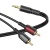 кабель aux borofone bl11 3.5mm to 2*rca 1,5m (чорний) 