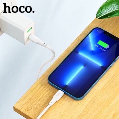 кабель hoco x93 force pd20w type-c - lightning 2m (бiлий) 