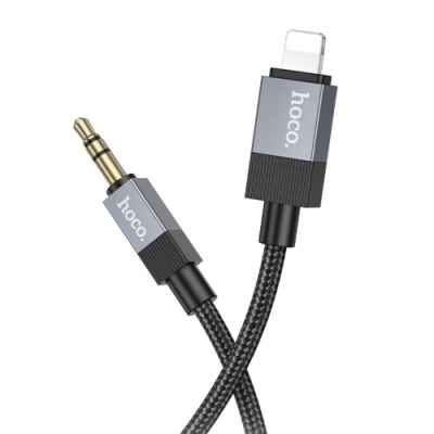 перехідник hoco upa32a lightning - jack 3.5 plug (1m) (чорний) 