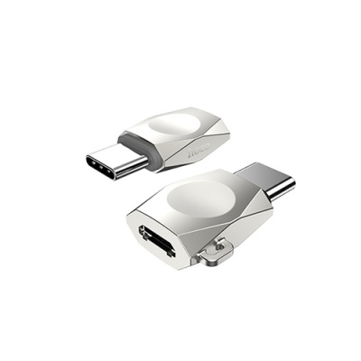 перехідник hoco ua08 microusb - type-c (pearl nickel) 
