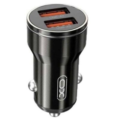 Автомобільний Зарядний Пристрій XO CC48 2USB/2.4A + (USB - MicroUSB) (Чорний)