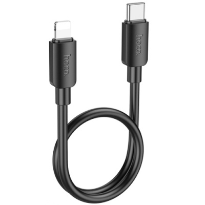 кабель hoco x96 hyper pd20w type-c - lightning 2.4a/0.25m (чорний) 