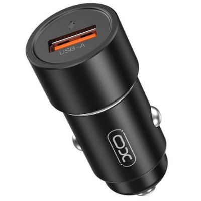 Автомобільний Зарядний Пристрій XO CC54 1USB/18W/QC3.0 + (USB - Lightning) (Чорний)