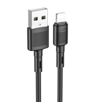 кабель hoco x83 usb - lightning 2.4a/1m (чорний) 