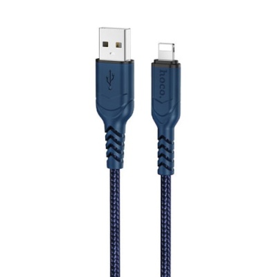 кабель hoco x59 victory usb - lightning 2.4a/1m (синій) 