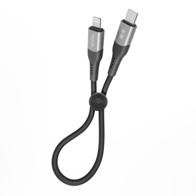 кабель ridea rc-us42 ultrastrong type-c - lightning 30w 0.25m (чорний) 