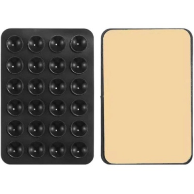 Купить силіконова тримач-присоска телефону sticker side silicone (3m килимок липучка) (чорний) онлайн