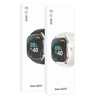 смарт-годинник hoco y19 amoled (сірий метал) 