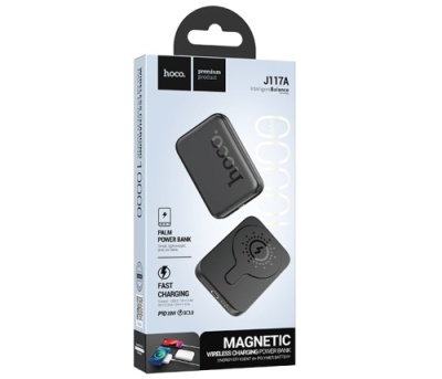 додаткова батарея power bank hoco j117a esteem pd20w magnetic 10000mah (чорний) 