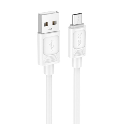кабель hoco x122 silicone usb - microusb 2.4a/1m (білий) 