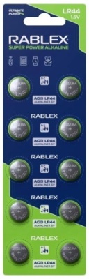батарейка rablex ag13, lr44 (10шт) 
