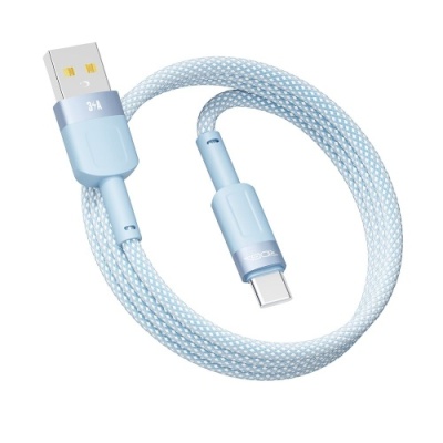кабель ridea rc-cp43 colorpro usb - type-c 3a 1.2m (блакитний) 