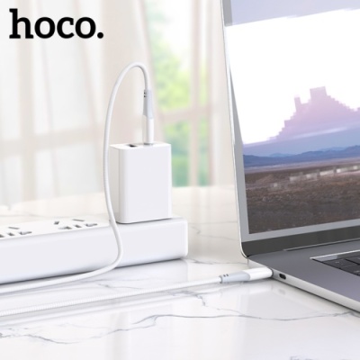 кабель hoco x70 ferry (pd) type-c - type-c 60w 3a/1m (білий) 