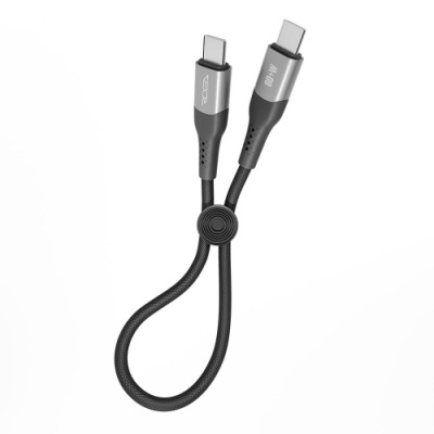 кабель ridea rc-us42 ultrastrong type-c - type-c 60w 0.25m (чорний) 