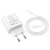 мережевий зарядний пристрій hoco c80a plus 1usb/18w/qc3.0 + 1type-c/20w/pd + (type-c - type-c) (білий) 