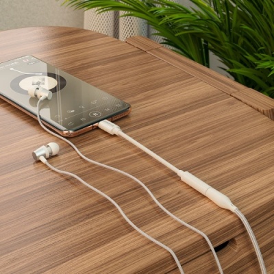 перехідник borofone bv13 type-c - 3.5 audio jack (білий) 