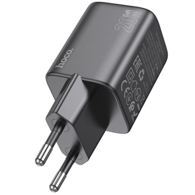 мережевий зарядний пристрій hoco n40 mighty 1type-c/20w/pd (чорний) 