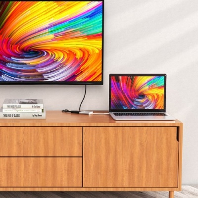 перехідник hoco hb14 type-c to usb3.0+hdmi+pd (сталевий) 