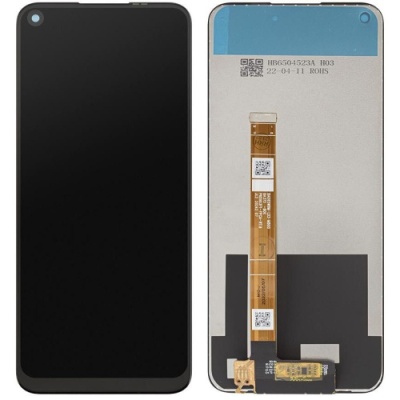 дисплей для oppo a32 2020/a53/a53s/realme 7i/realme c17/oneplus nord n100 з чорним тачскріном, high copy