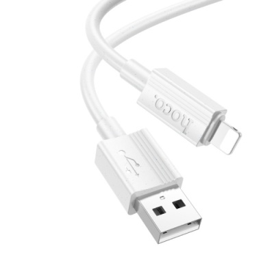 кабель hoco x107 usb - lightning 2.4a/1m (білий) 