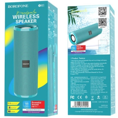 портативна колонка borofone br1 (бірюзовий) 