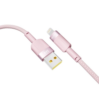 кабель ridea rc-cp43 colorpro usb - lightning 12w 1.2m (рожевий) 