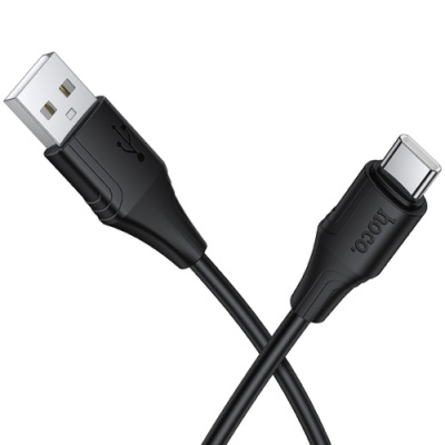 кабель hoco x124 silicone usb - type-c 3.0a/1m (чорний) 