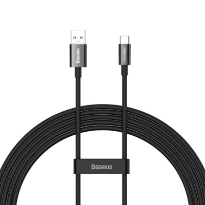кабель baseus superior series (supervooc) usb - type-c 65w/2m (cays001001) (black) 