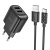 мережевий зарядний пристрій hoco c141a smart dual-port charger set 2usb/2.1a + (usb - type-c) (чорний) 