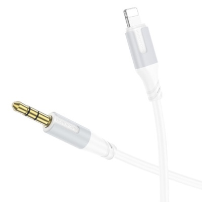 кабель aux borofone bl19 3.5mm(male) - lightning(male) 1m (білий) 