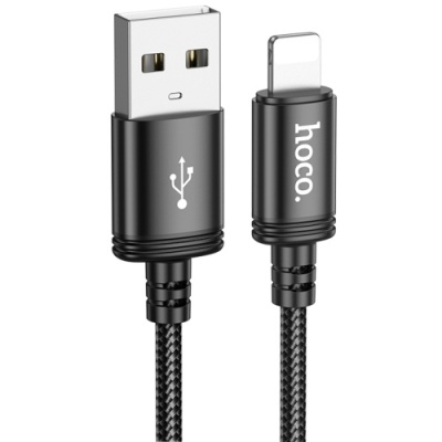 кабель hoco x89 wind usb - lightning 2.4a/2m (чорний) 