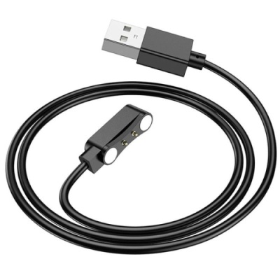 зарядний пристрій для смарт-годинника hoco y15 магнітний (чорний) 4mm*12.3mm 