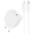 мережевий зарядний пристрій hoco cs13a 1type-c/20w/pd + (type-c - lightning) (бiлий) 