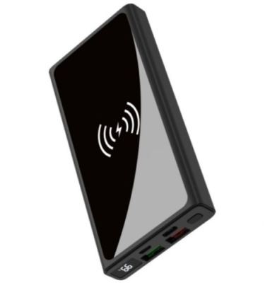 додаткова батарея power bank xo pr141 pd20w+qc22.5w wireless 10000mah (чорний) 