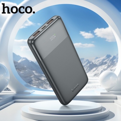 додаткова батарея power bank hoco j121 fast 22.5w+pd20w fully compatible with digital display 10000mah (чорний) 