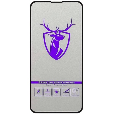 захисне скло glass full glue hd deer для apple iphone 13 pro max/14 plus (чорний) 