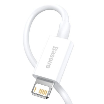кабель baseus superior series fast charging data usb - lightning 2.4a/0.25m (calys-02) (white) 