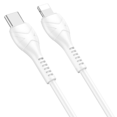 кабель hoco x37 cool power type-c - lightning 2.4a/0.5m (білий) 