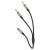 кабель aux hoco splitter upa21 2-in-1 3.5 female to 2 male 0.25m (сiрий) 