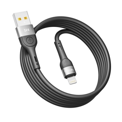 кабель ridea rc-xs51 x-silicone usb - lightning 12w 2m (чорний) 