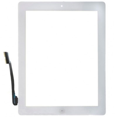 скло тачскріна для apple ipad 3 (a1403/a1416/a1430) з білою кнопкою home