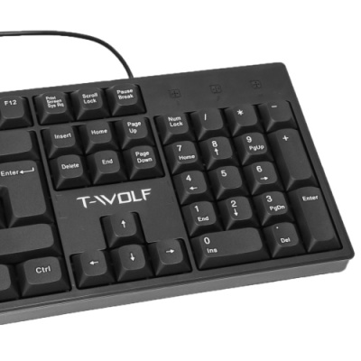 клавіатура дротова t-wolf t15 (чорний) 