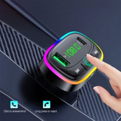 FM Модулятор Earldom ET-M104 1USB/1Type-C/3.1A (Чорний)